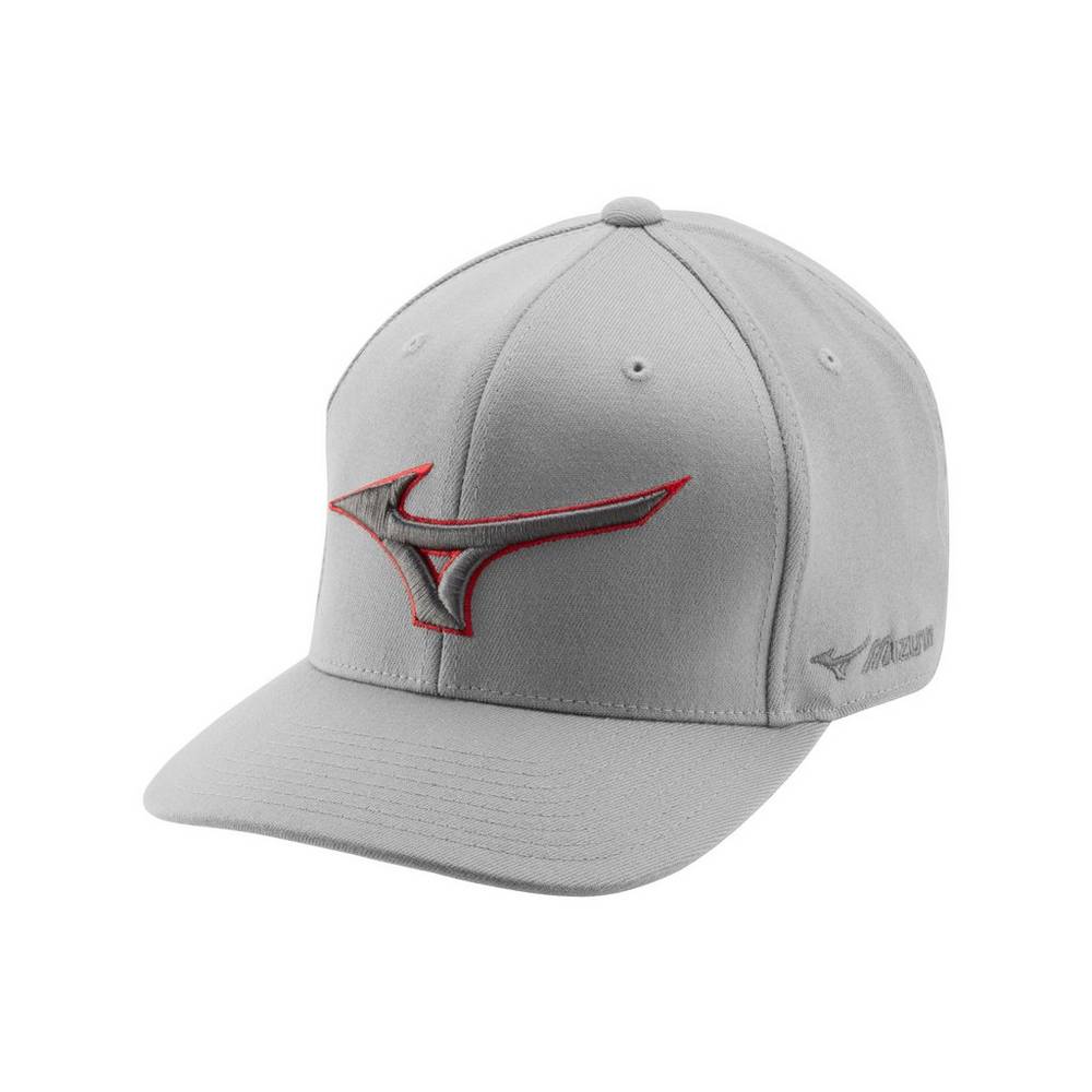 Gorro Mizuno Diamond Snapback Hombre Gris/Rojas Ofertas XHYS-68547